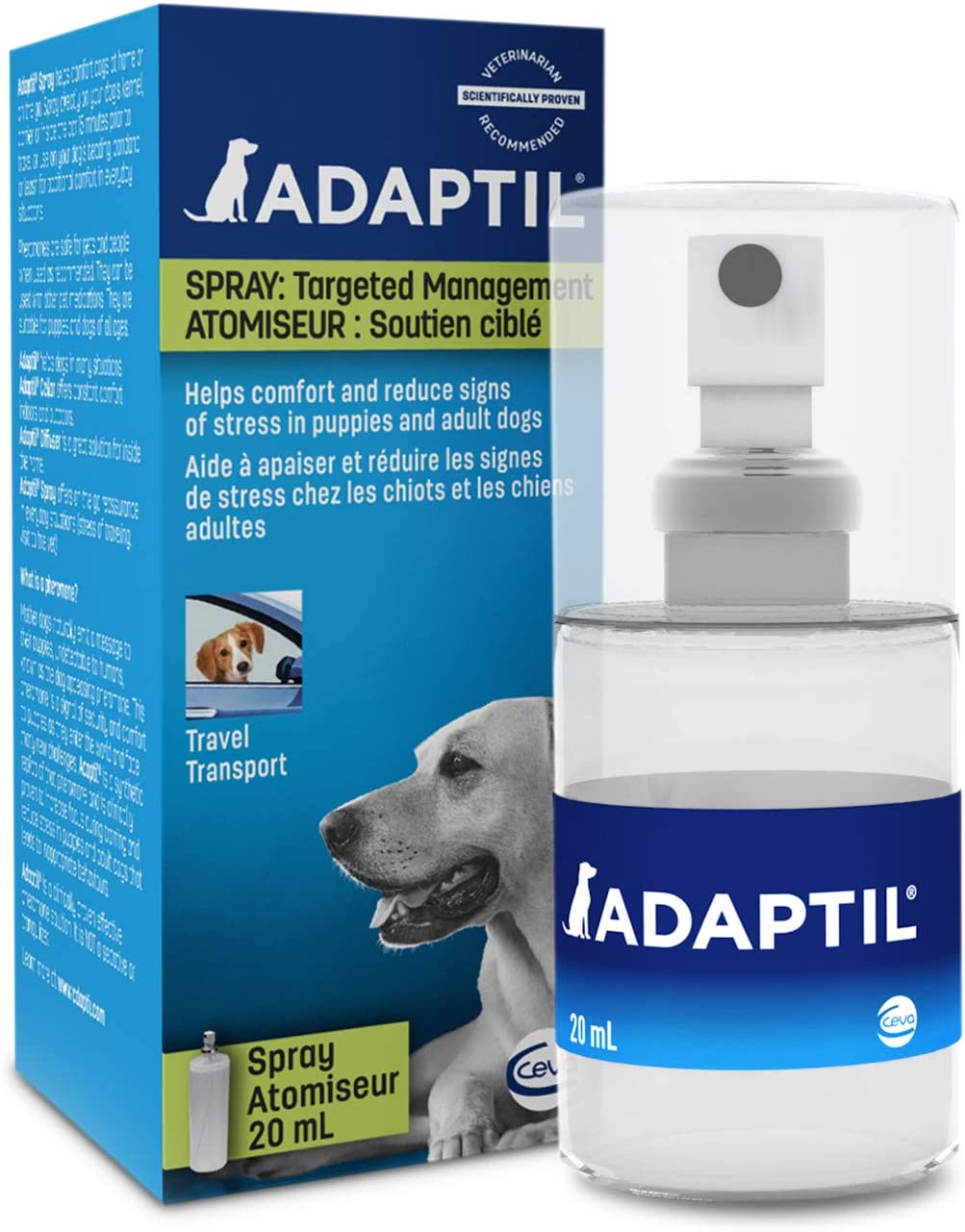 spray aux phéromones apaisant pour chien